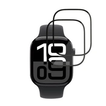 Протектор за Apple Watch 10 / 11 46mm - Nano Flex (2 pack) - Techsuit - Черен