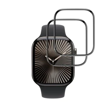 Протектор за Apple Watch 10 / 11 42mm - Nano Flex (2 pack) - Techsuit - Черен