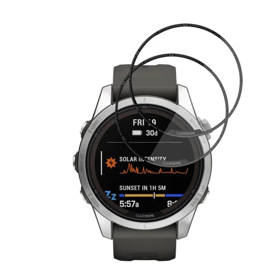 Протектор за Garmin Fenix 7S Pro Solar - Nano Flex (2 pack) - Techsuit - Черен
