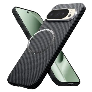Калъф за Google Pixel 10 Pro XL - Aramid Fiber MagSafe - Techsuit - Черен