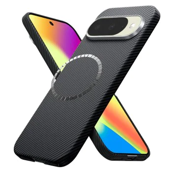 Калъф за Google Pixel 10 / Pixel 10 Pro - Aramid Fiber MagSafe - Techsuit - Черен