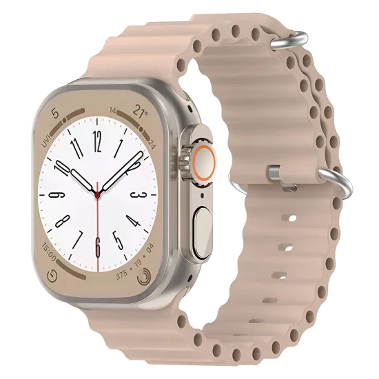 Каишка за Apple Watch (42/44/45/46/49mm) - Watchband (W038) - Techsuit - Светлокафяв