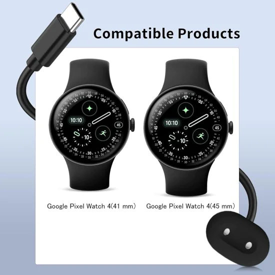 Зарядно за Google Pixel Watch 4 - SmartWatch Wireless Charging Cable - Techsuit - Бяло