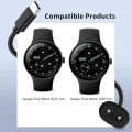 Зарядно за Google Pixel Watch 4 - SmartWatch Wireless Charging Cable - Techsuit - Черно