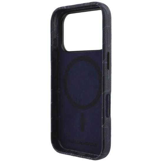 Калъф за iPhone 17 Pro Max - Leather KL Monogram MagSafe - Karl Lagerfeld - Син