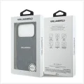 Калъф за iPhone 17 Pro - Leather KL Monogram MagSafe - Karl Lagerfeld - Син