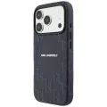 Калъф за iPhone 17 Pro - Leather KL Monogram MagSafe - Karl Lagerfeld - Син