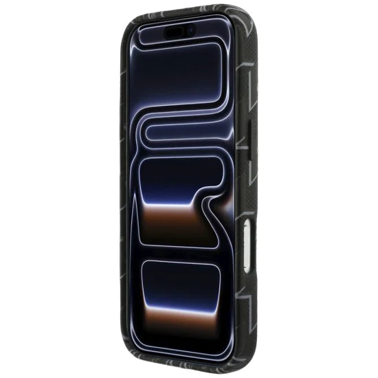 Калъф за iPhone 17 Pro - Leather KL Monogram MagSafe - Karl Lagerfeld - Черен
