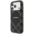 Калъф за iPhone 17 Pro - Leather KL Monogram MagSafe - Karl Lagerfeld - Черен