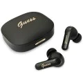 Безжични слушалки Guess Script Metal Logo - TWS, Bluetooth 5.4 - Черни