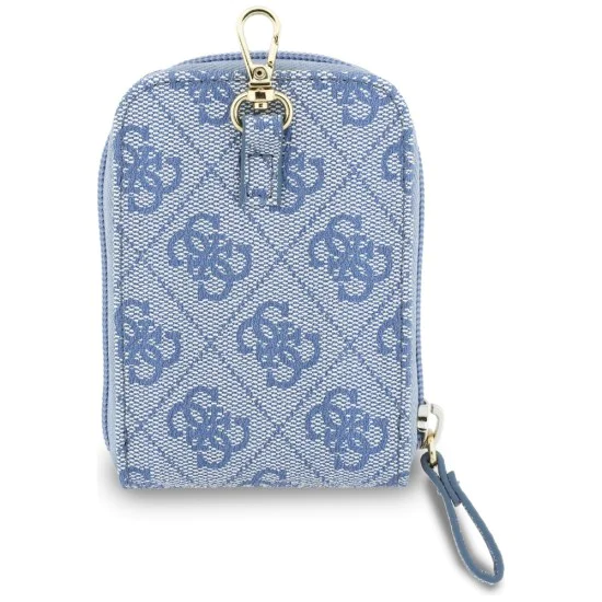 Универсална каишка за телефон с малка чантичка Guess 4G Metal Logo - Синя