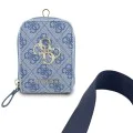 Универсална каишка за телефон с малка чантичка Guess 4G Metal Logo - Синя