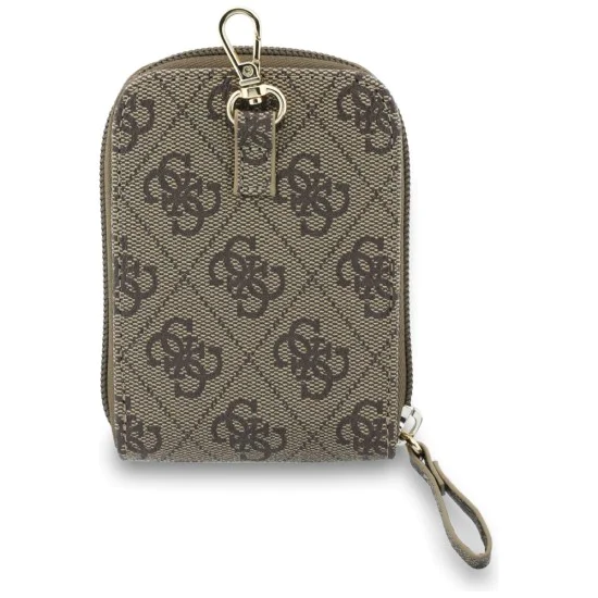 Универсална каишка за телефон с малка чантичка Guess 4G Metal Logo - Кафява