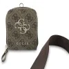 Универсална каишка за телефон с малка чантичка Guess 4G Metal Logo - Кафява