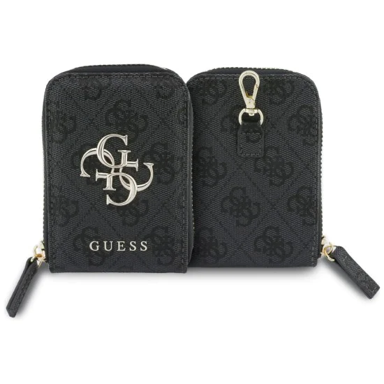 Универсална каишка за телефон с малка чантичка Guess 4G Metal Logo - Черна