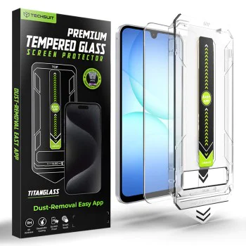 Стъклен протектор за Samsung Galaxy A16 / A17 - TitanGlass CrystalHD - Techsuit - Прозрачен