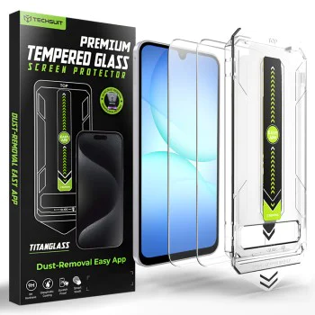 Стъклен протектор за Samsung Galaxy A16 / A17 - TitanGlass CrystalHD (2 pack) - Techsuit - Прозрачен