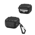 Калъф за Samsung Galaxy Buds 4 / Buds 4 Pro - CarbonFiber - Techsuit - Черен