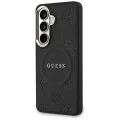 Калъф за Samsung Galaxy S26 Plus - Saffiano Peony Embossed Ring MagSafe - Guess - Черен