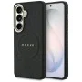 Калъф за Samsung Galaxy S26 Plus - Saffiano Peony Embossed Ring MagSafe - Guess - Черен