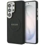 Калъф за Samsung Galaxy S26 Ultra - Saffiano Peony Embossed Ring MagSafe - Guess - Черен