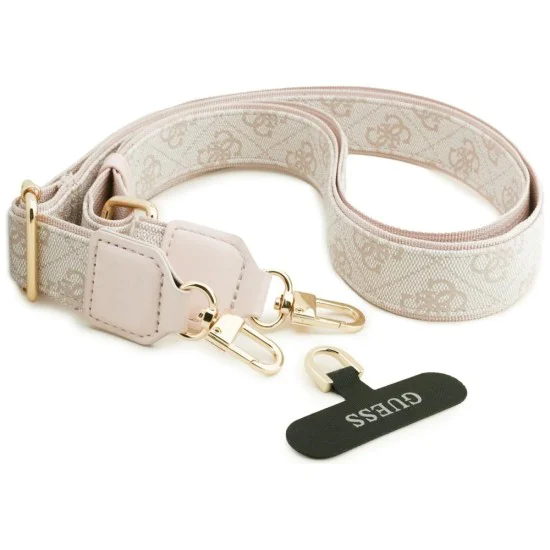 Калъф за Samsung Galaxy S26 - 4G Big Rhinestone Triangle Strap - Guess - Розов