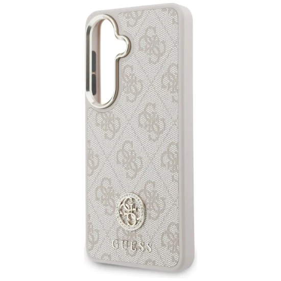 Калъф за Samsung Galaxy S26 - 4G Big Rhinestone Triangle Strap - Guess - Розов