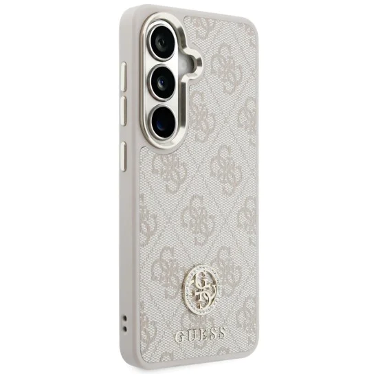 Калъф за Samsung Galaxy S26 - 4G Big Rhinestone Triangle Strap - Guess - Розов