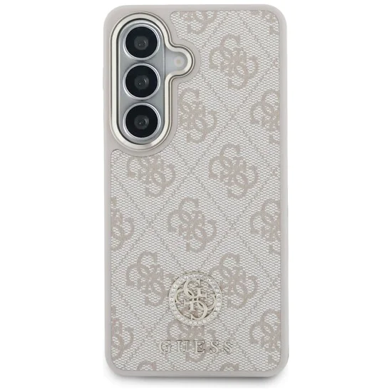 Калъф за Samsung Galaxy S26 - 4G Big Rhinestone Triangle Strap - Guess - Розов