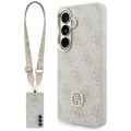 Калъф за Samsung Galaxy S26 - 4G Big Rhinestone Triangle Strap - Guess - Розов
