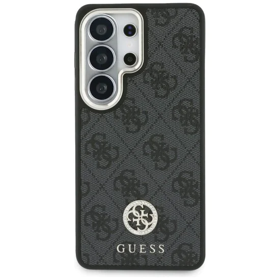 Калъф за Samsung Galaxy S26 Ultra - 4G Big Rhinestone Triangle Strap MagSafe - Guess - Черен