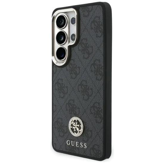 Калъф за Samsung Galaxy S26 Ultra - 4G Big Rhinestone Triangle Strap MagSafe - Guess - Черен