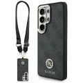 Калъф за Samsung Galaxy S26 Ultra - 4G Big Rhinestone Triangle Strap MagSafe - Guess - Черен