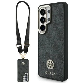 Калъф за Samsung Galaxy S26 Ultra - 4G Big Rhinestone Triangle Strap MagSafe - Guess - Черен