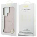 Калъф за Samsung Galaxy S26 Ultra - Saffiano Peony Embossed Ring MagSafe - Guess - Розов