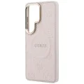 Калъф за Samsung Galaxy S26 Ultra - Saffiano Peony Embossed Ring MagSafe - Guess - Розов