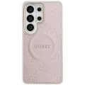 Калъф за Samsung Galaxy S26 Ultra - Saffiano Peony Embossed Ring MagSafe - Guess - Розов