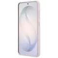 Калъф за Samsung Galaxy S26 - Full Wrapped Grained Leather със Signature Resin Logo - Karl Lagerfeld - Розов