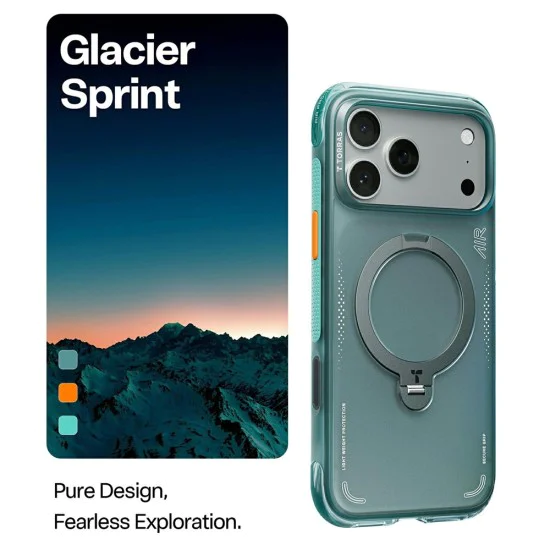 Калъф за iPhone 17 Pro Max - Ostand Spin Air Series - Torras - Glacier Sprint