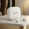 Безжични слушалки Guess Script Metal Logo - TWS, Bluetooth 5.4 - Черни
