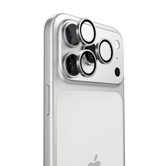 Протектор за камера за iPhone 17 Pro / 17 Pro Max - Lensguard - Torras - Сребрист