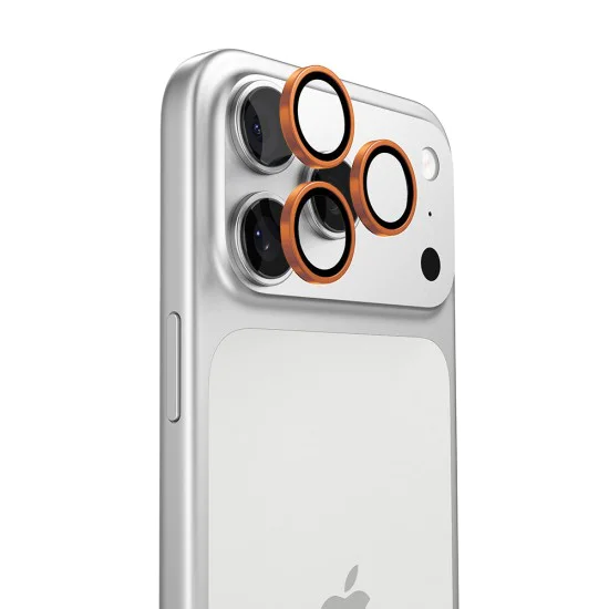 Протектор за камера за iPhone 17 Pro / 17 Pro Max - Lensguard - Torras - Оранжев
