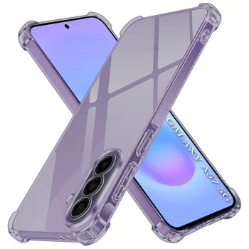 Калъф за Samsung Galaxy A57 5G - Shockproof Clear Silicone - Techsuit - Прозрачен дим