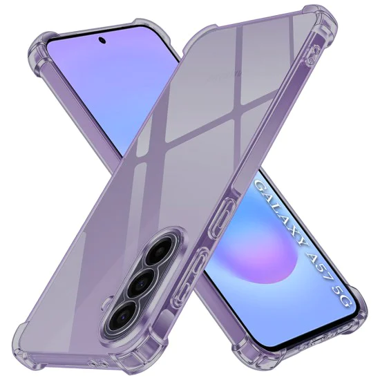 Калъф за Samsung Galaxy A57 5G - Shockproof Clear Silicone - Techsuit - Прозрачен дим