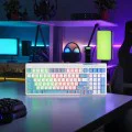Havit - Комплект клавиатура и мишка (KB891CM) - за игри, USB-C, 1.5 м, 1200/1800/2400/3600 DPI - Бял / Син