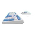 Havit - Комплект клавиатура и мишка (KB891CM) - за игри, USB-C, 1.5 м, 1200/1800/2400/3600 DPI - Бял / Син