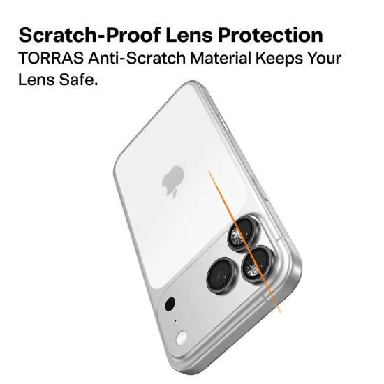 Протектор за камера за iPhone 17 Pro / 17 Pro Max - Lensguard - Torras - Сребрист
