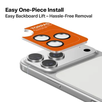 Протектор за камера за iPhone 17 Pro / 17 Pro Max - Lensguard - Torras - Сребрист