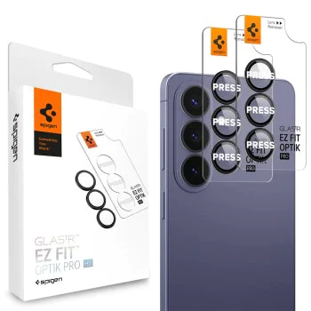 Протектор за камера за Samsung Galaxy S26 Plus - Optik.tR EZ Fit Pro HD (2 pack) - Spigen - Черен