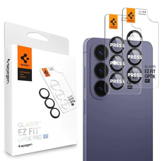 Протектор за камера за Samsung Galaxy S26 Plus - Optik.tR EZ Fit Pro HD (2 pack) - Spigen - Черен